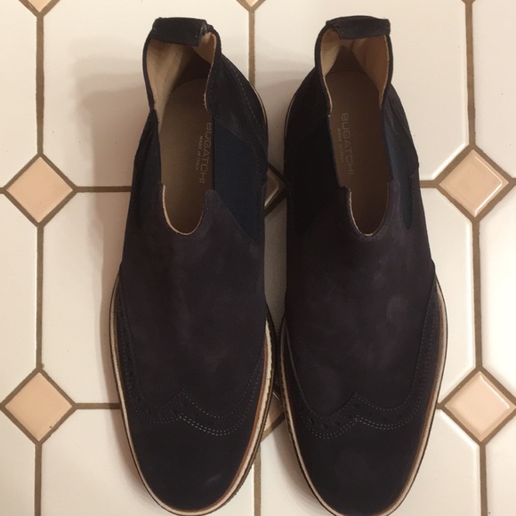 NWT Men’s Bugatchi Navy Blue Boot Sz. 10 main image 8